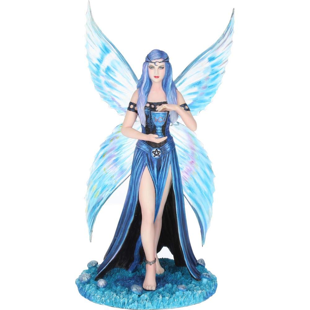 Now Anne Stokes Enchantment Fairy Figurine, Blue, 26cm Blue