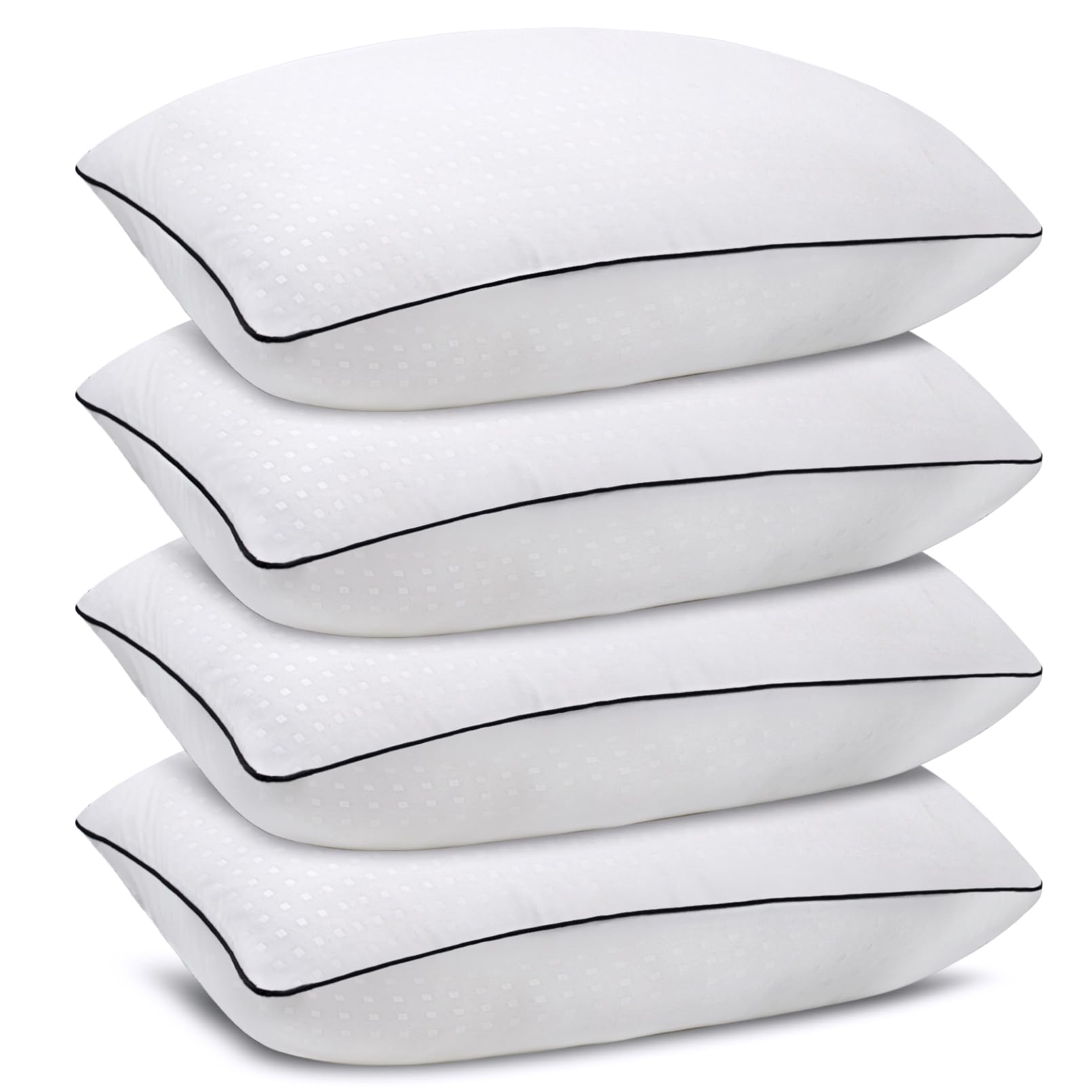 Higoom Standard Size Bed Pillows for Sleeping 4 Pack,Luxury Hotel Pillows,Comfortable