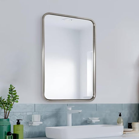 Wall Mirror for Bathroom, 24x40 Inch Bathroom Vanity Mirror, Rounded Rectangle Mirror,