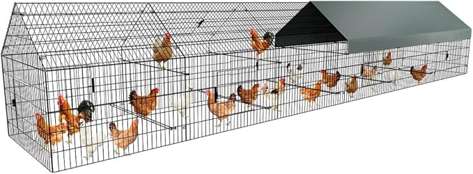 SunShield Foldable Chicken Pen with UV Roof & Gravity Lock