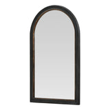 Co-Op Distressed Black Wood Framed Wall Mirror with Arched Top