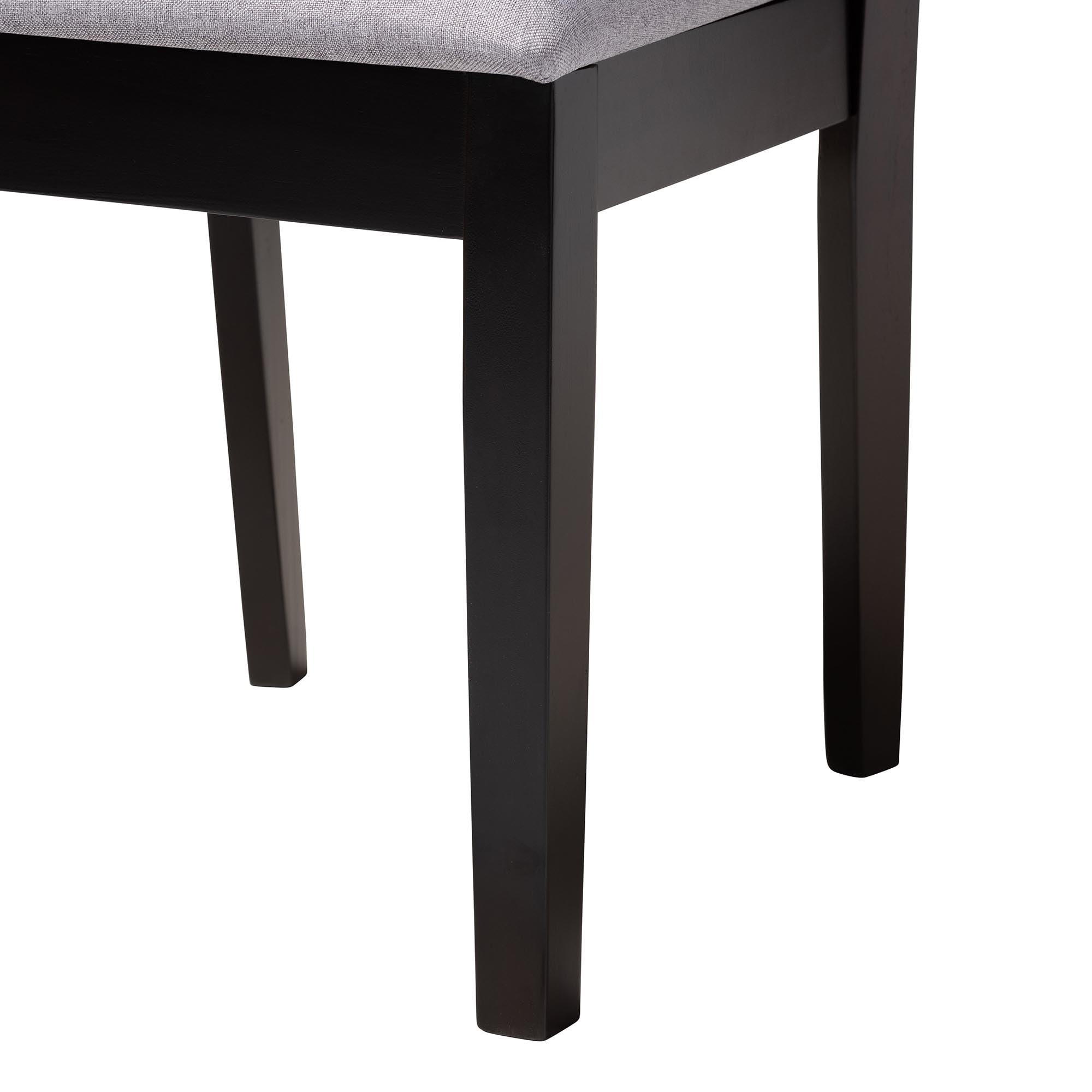 Dining Set, 5-Piece, Grey/Espresso Brown