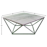 Athens, Marble/Silver Cocktail Table