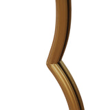 Gold Oval Wall Mirror 24x34 Inch Scalloped Edge