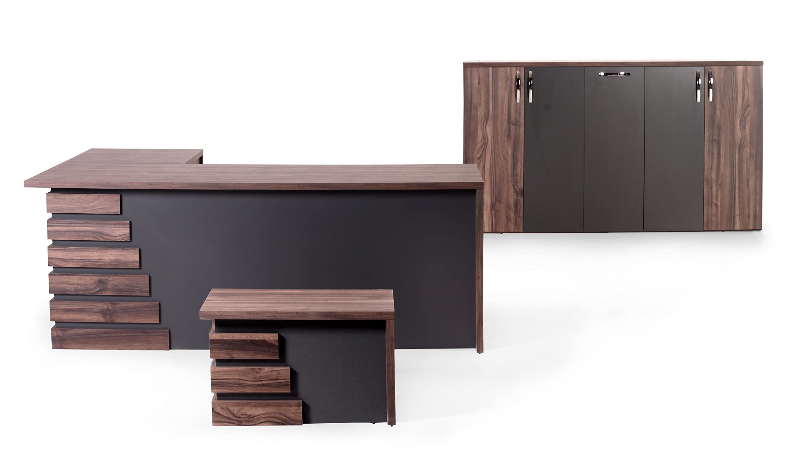 Casa Mare 71" Wood Office Furniture Set of 3pcs