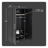 Elite 32" Storage Cabinet Closet, Black Storage Cabinet, Linen Cabinet