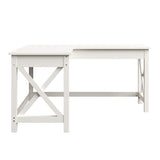 Computer Desk - L-Shaped Desk with X-Pattern Legs - for Office, Computer, or Craft Table