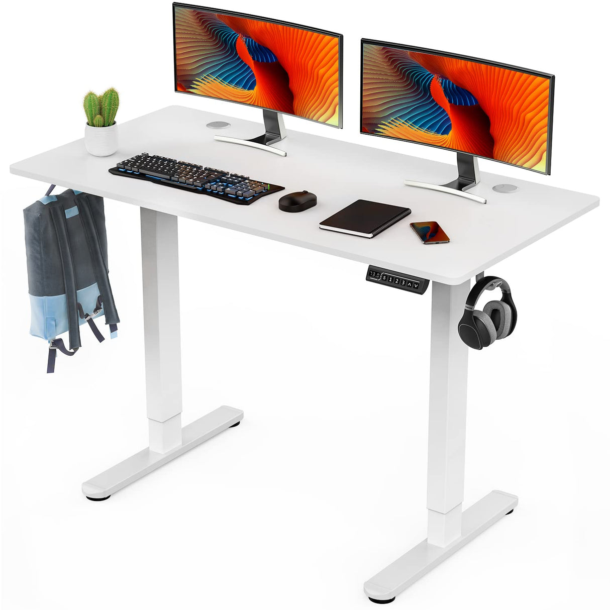 Electric Standing Desk, 48 x 24in Adjustable Height Electric Stand up Desk Standing