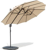 Extra Large 13ft Offset Patio Umbrella Cantilever Umbrelluble-Sided Oua