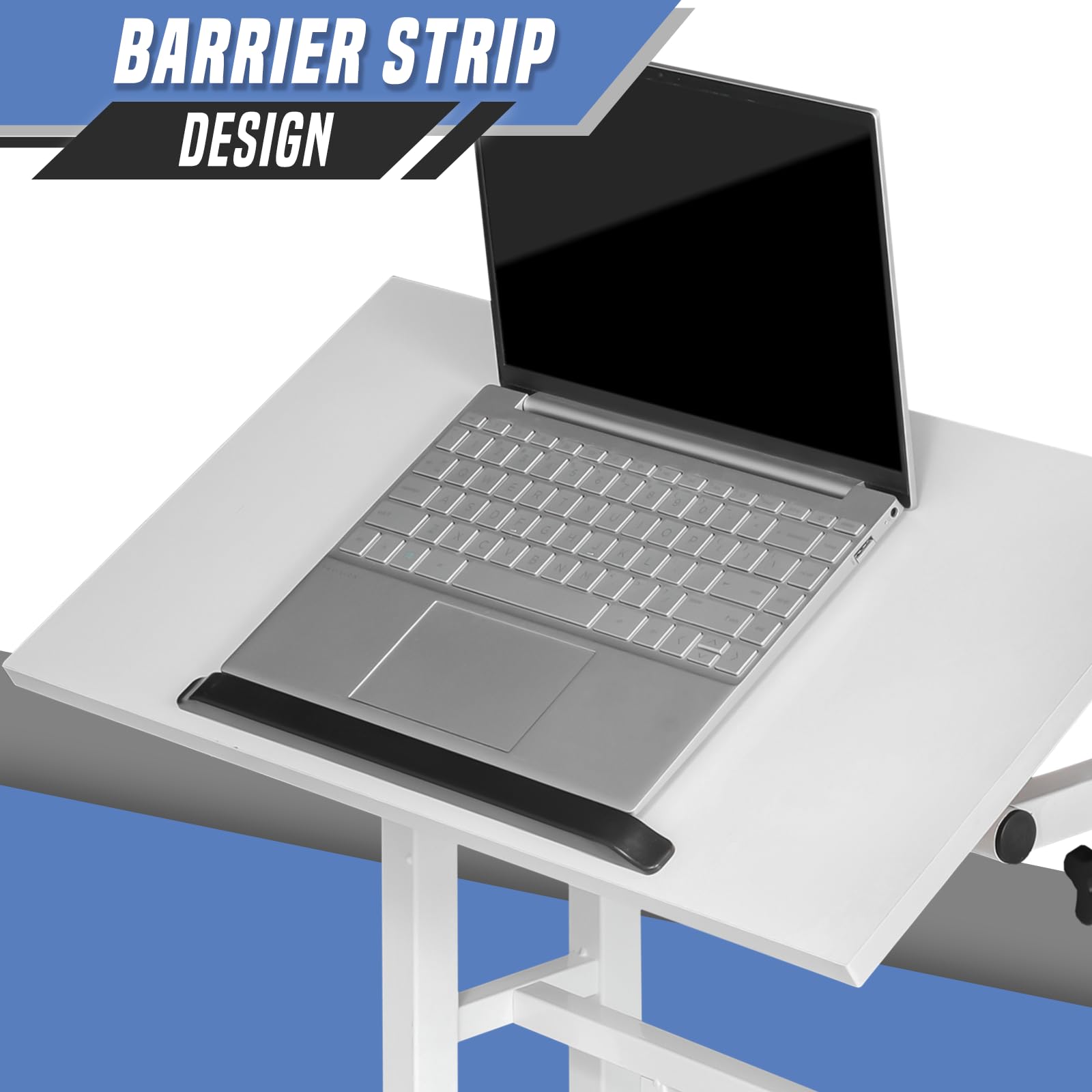 Small Standing Desk Adjustable Height and Angle, Computer Laptop Desk Home