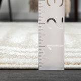 Nuevo Collection Area Rug 6'x9' - Beige/Cream Abstract Design