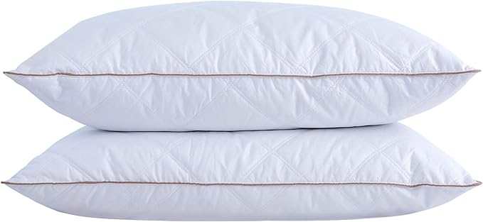 Natural Goose Down Feather Pillows for Sleeping Oval Gusseted Feather Down Pillow
