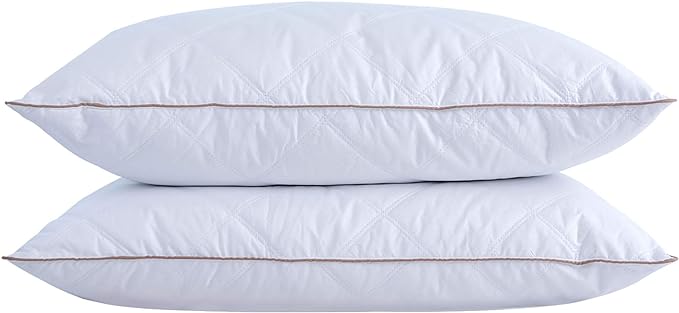 Goose Feathers and Down Pillow for Sleeping Gusseted Bed Hotel Collection Pillows