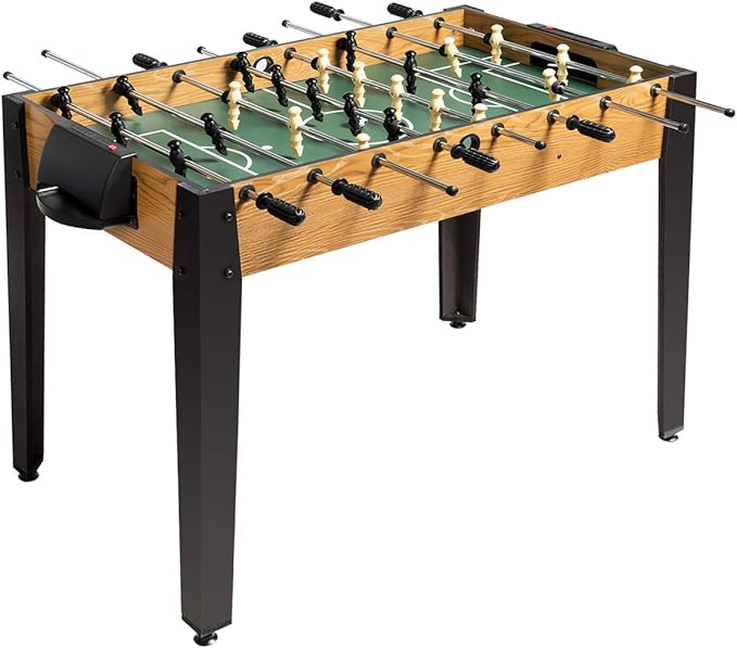 Foosball Table, Wooden Soccer Table Game w/Footballs, Suit for 4 Players