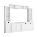 4-Piece Entertainment Center Wall Unit with Bridge for TVs up to 75", Large TV Stand