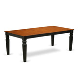 LGPL9-BCH-W Logan 9 Piece Set Includes a Rectangle Dining Room Table with Butterfly