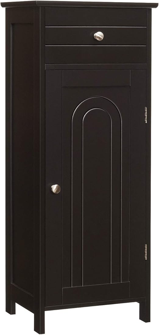 Bathroom Floor Cabinet, Wooden Side Storage Organizer