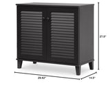 FP-01LV-Espresso Studio Coolidge Shoe-Storage Cabinet, Espresso 14.5Lx29.625Wx27.5