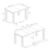 First Extendable Table, 47,2(77,6) x31,5 in, Oak, for 6-8 people, Expandable Dining Table