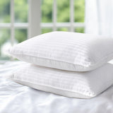 Hypoallergenic Cotton Cover with Down Alternative Filling, King Size Set of 2 Soft Pillow