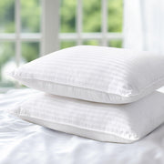 Hypoallergenic Cotton Cover with Down Alternative Filling, King Size Set of 2 Soft Pillow