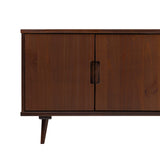 Genia Mid-Century Modern Solid Wood Stand for TVs up to 65 Inches, Walnut