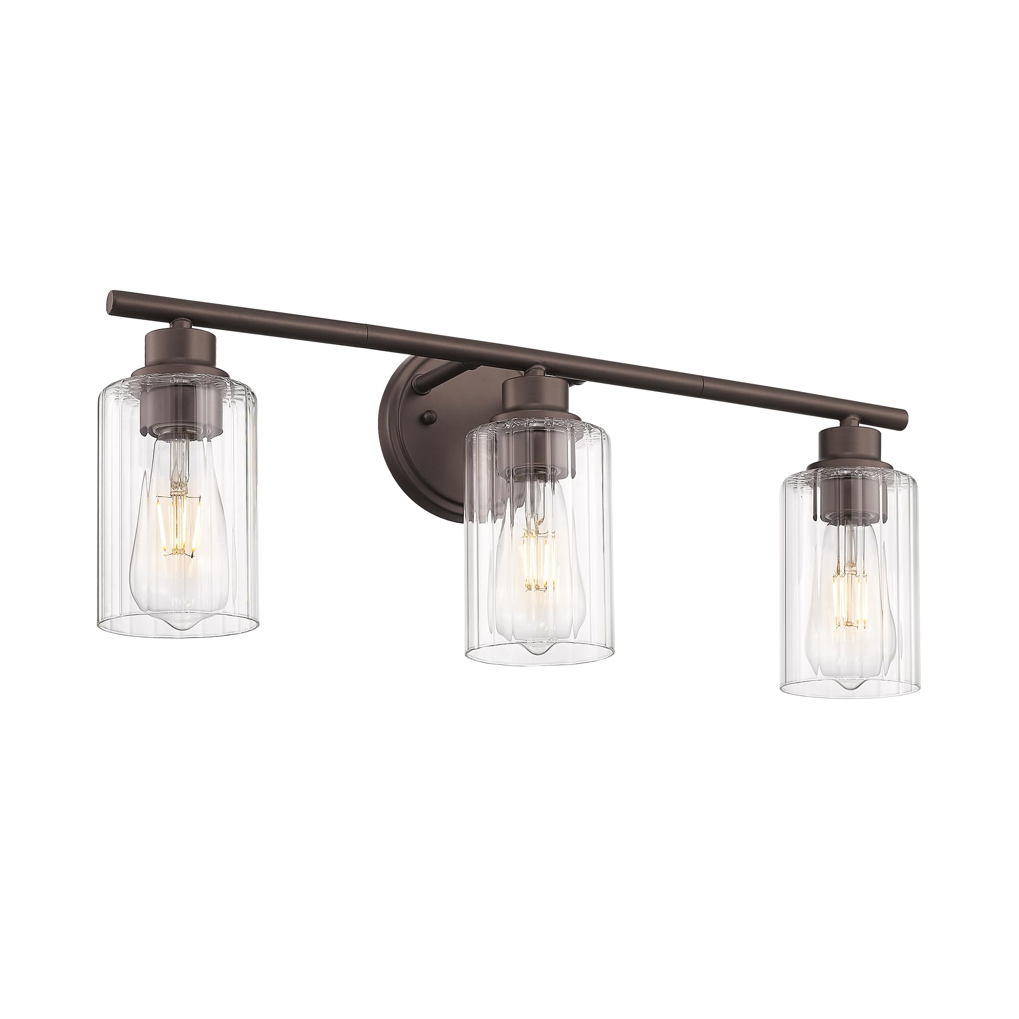 3-Light Farmhouse Vanity Lights for Bathroom, Oil Rubbed Bronze Bath Wall Light