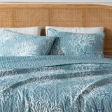 Full / Queen Coastal Quilt Bedding Set, Summer Coastal Quilt with Shams