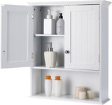 Bathroom Wall Cabinet, Wall Mounted Storage Cabinet with Double Doors,