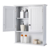 Bathroom Wall Cabinet, Wall Mounted Storage Cabinet with Double Doors,