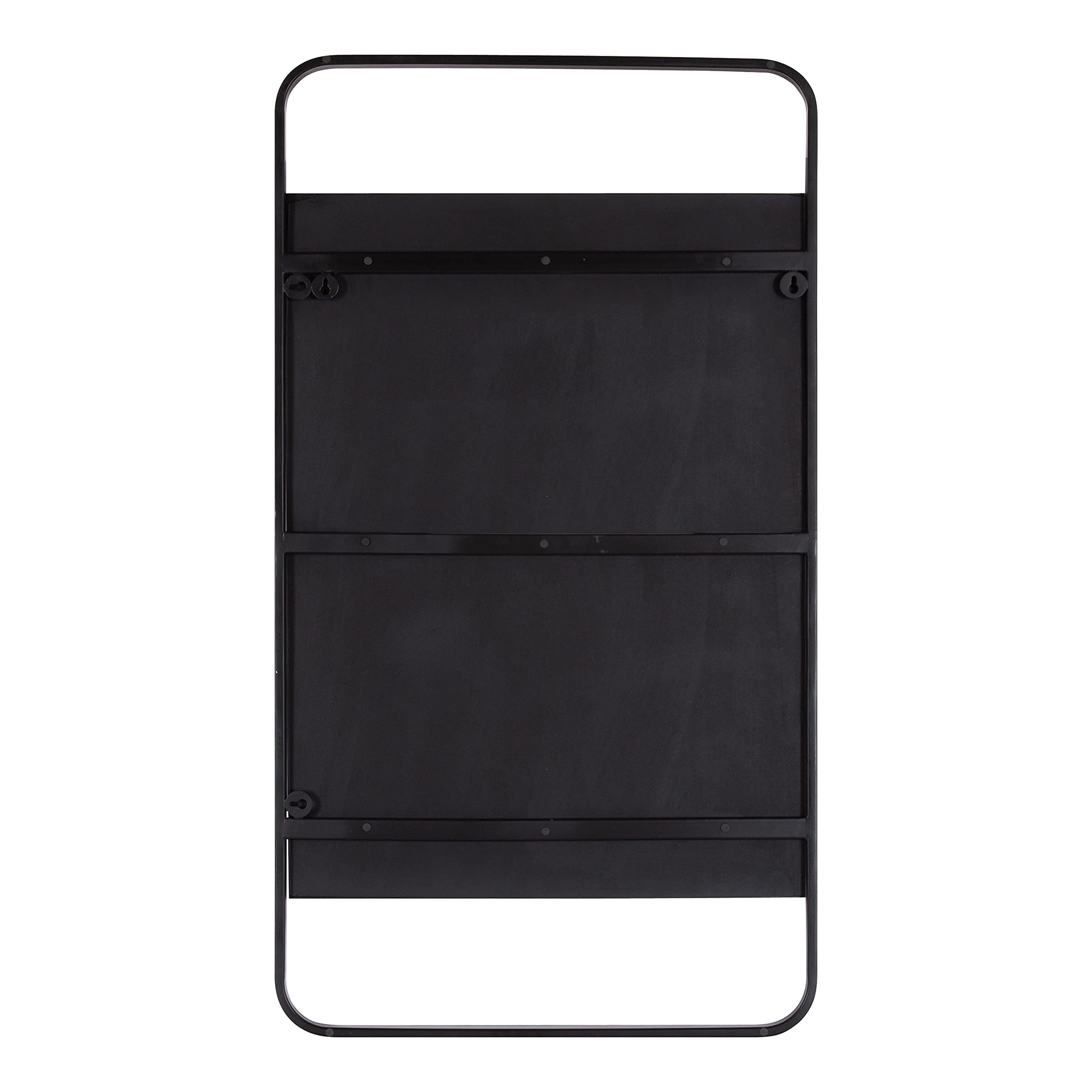 Nobles Modern Rounded Rectangle Mirror, 20 x 36, Black, Decorative Wall Mirror