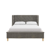 Monarch Hill Ambrosia Gray Full Size Upholstered Bed,