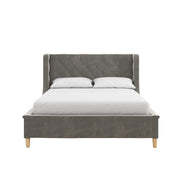 Monarch Hill Ambrosia Gray Full Size Upholstered Bed,