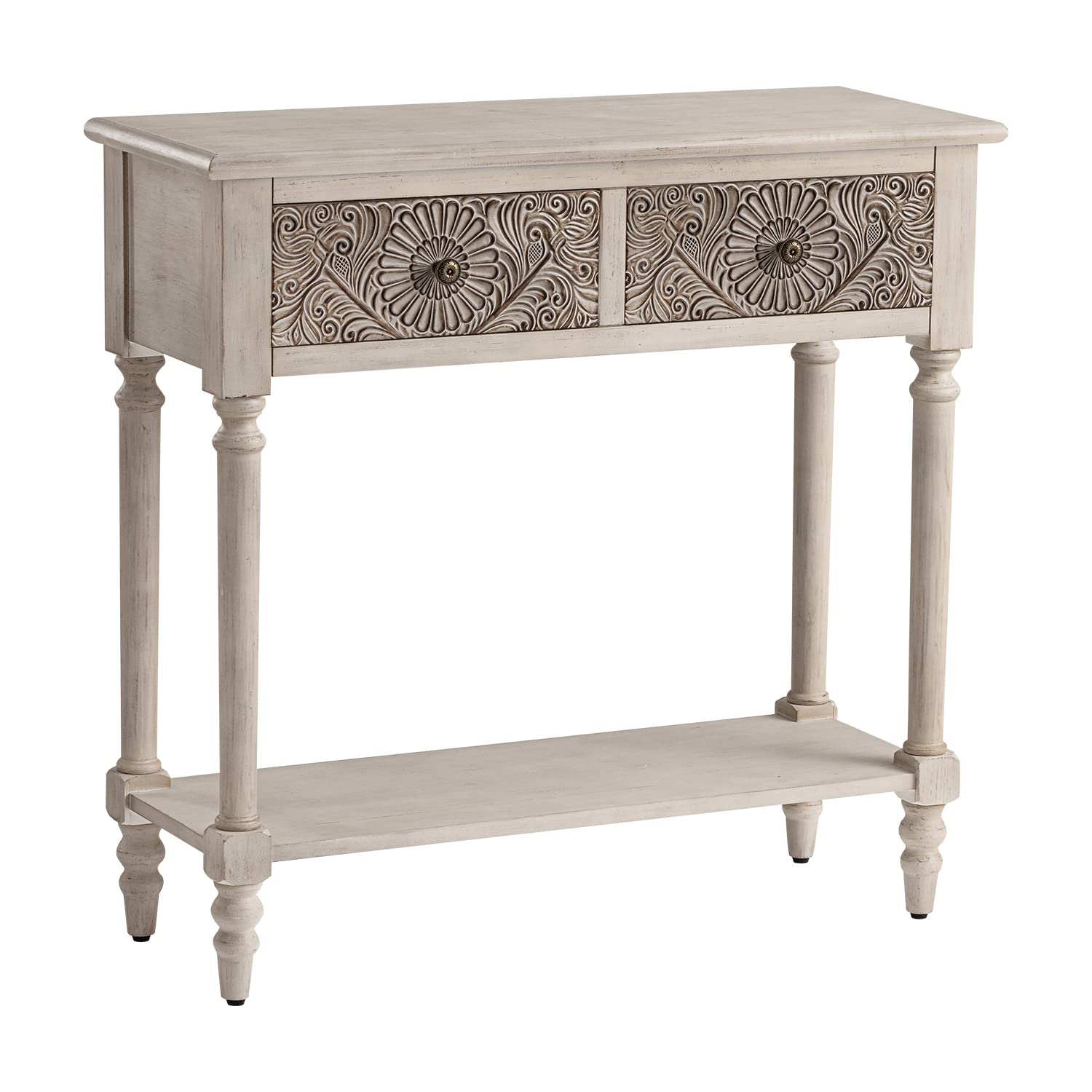 31.5 Inch Console Table with 2 Drawers, Narrow Sofa Table,