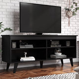 TV Stand Cabinet with 4 Shelves and Cable Management, Entertainment Center for TVs