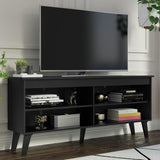 TV Stand Cabinet with 4 Shelves and Cable Management, TV Table Unit for TVs up