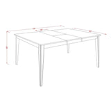 HET-CAP-T Henley Modern Kitchen Table - a Rectangle Dining Table Top with Butterfly Leaf,