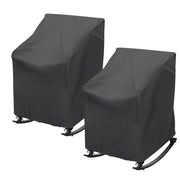 Outdoor Rocking Chair Cover 27.5" L x 32.5" D x 39" H Grey 420D Waterproof Oxford