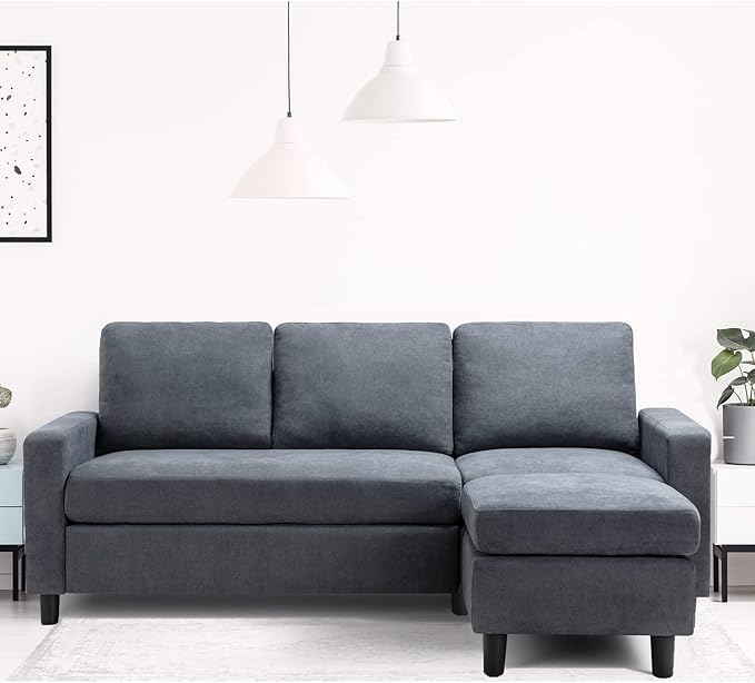 79" Sectional Sofa Couch, L-Shaped Convertible Couches for Living Room