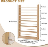 Bookshelf, Tall Narrow Book Shelf, Behind Door 3-6 Tier Wall Bookcase for Bedroom