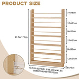 Bookshelf, Tall Narrow Book Shelf, Behind Door 3-6 Tier Wall Bookcase for Bedroom