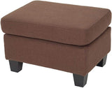 Rosella Fabric Ottoman, Ash Grey