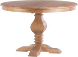 Rustic Honey Natural Pedestal Round Top Sophia Dining Table