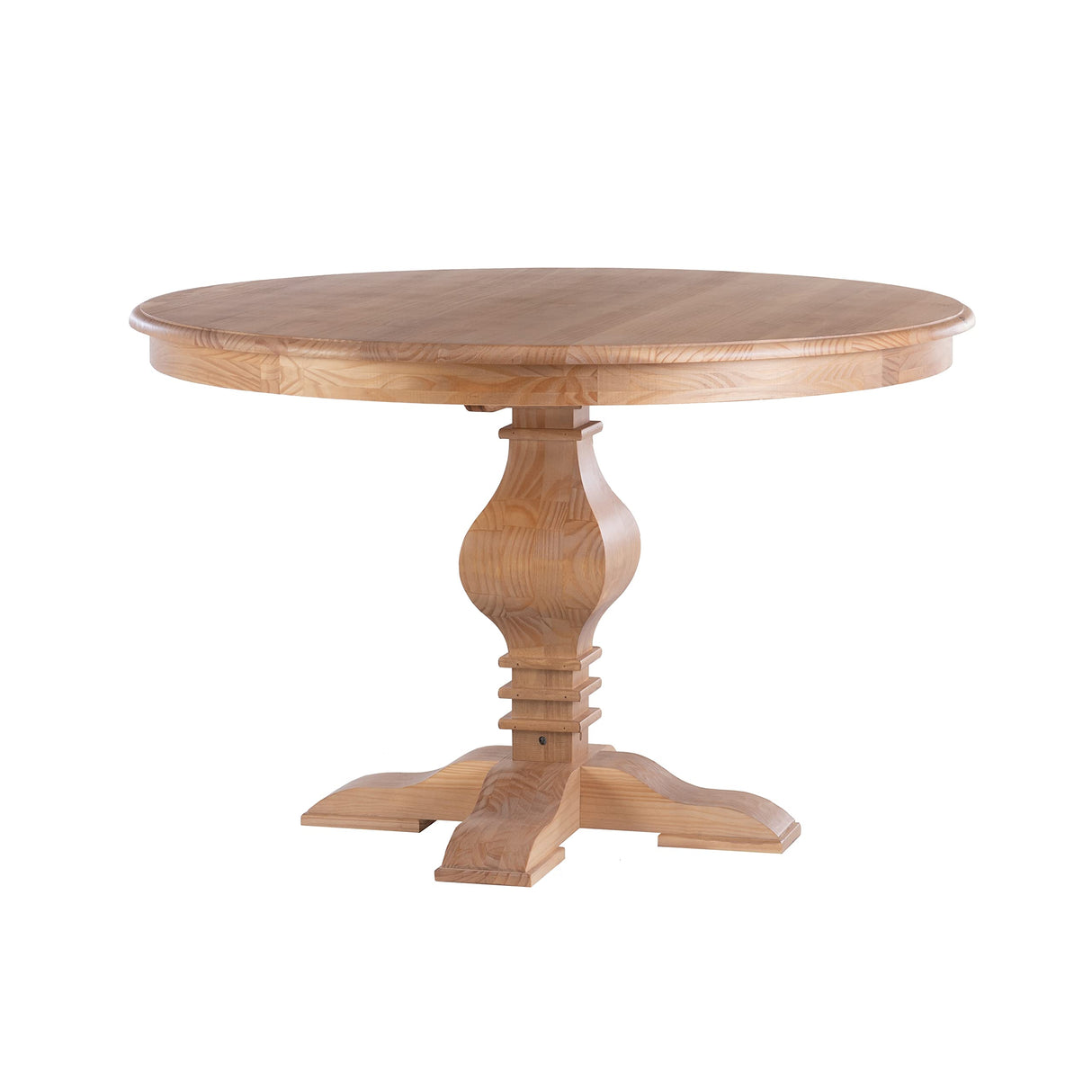 Rustic Honey Natural Pedestal Round Top Sophia Dining Table