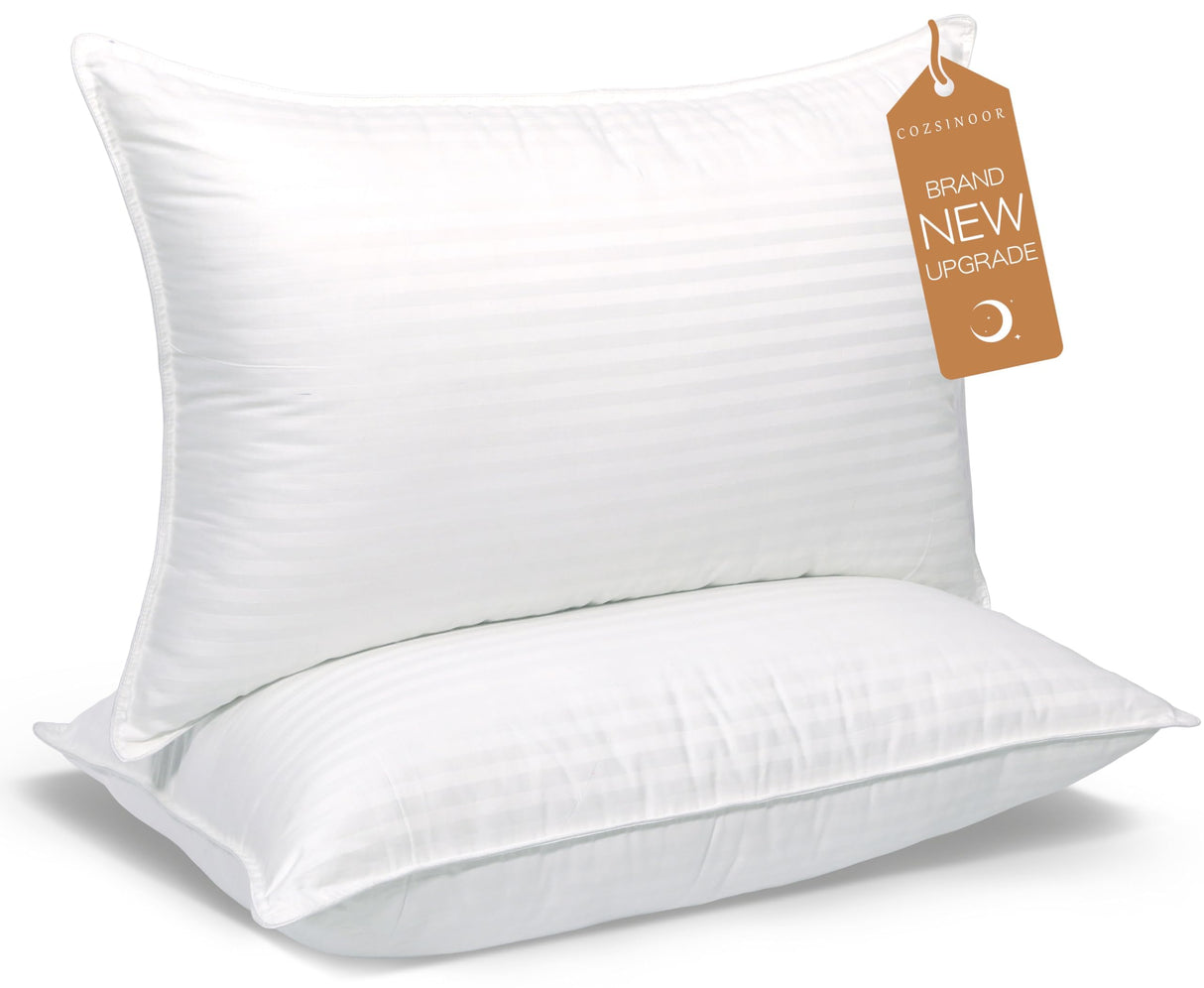 Queen Size Bed Pillows Set of 2, Plush Hotel Quality Pillows