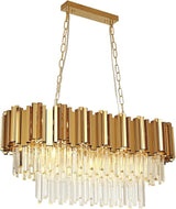 Modern Crystal Chandelier Round Crystal Pendant Light, Gold Crystal Pendant Light