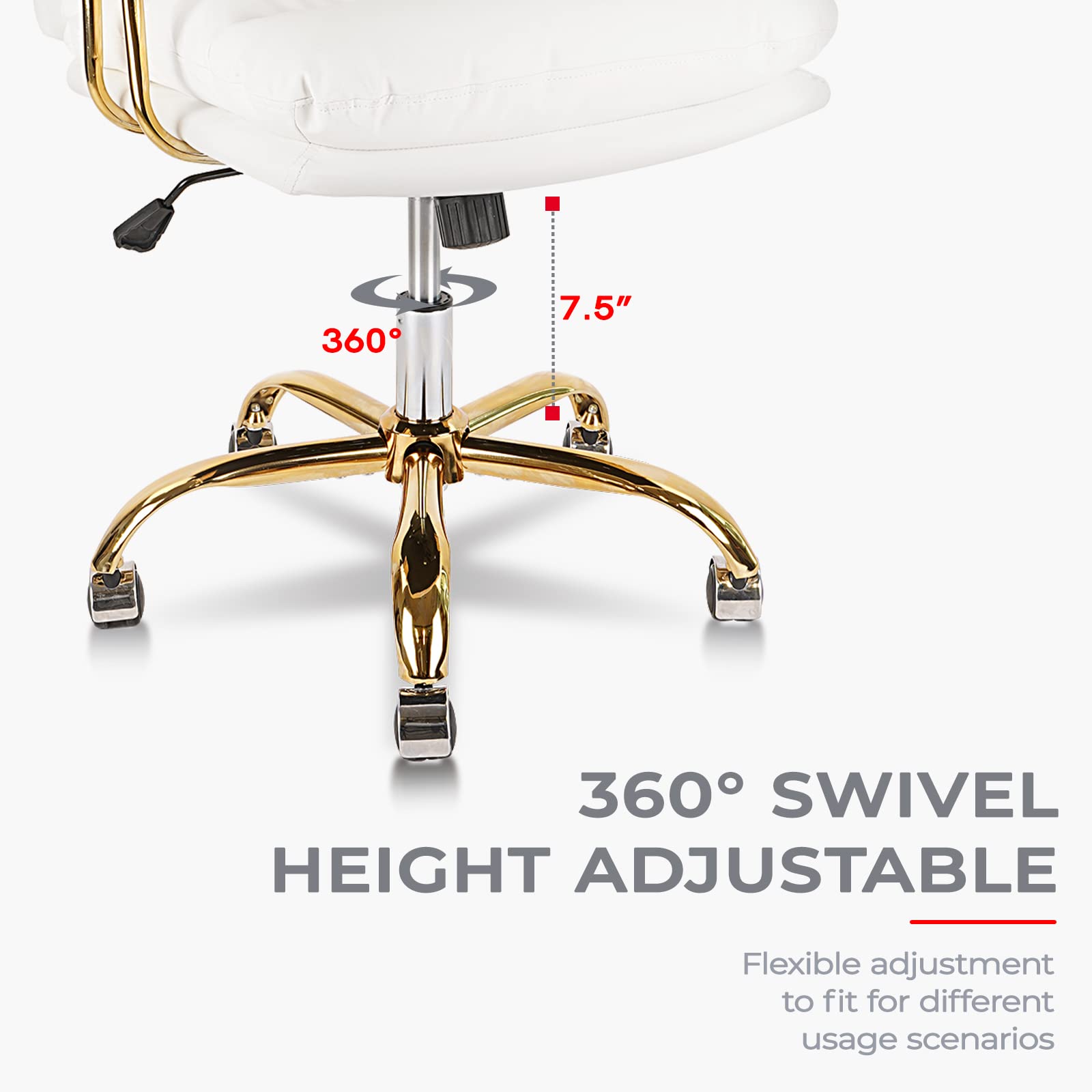 Ergonomic Office Chair for Heavy People with Wheels and Arms