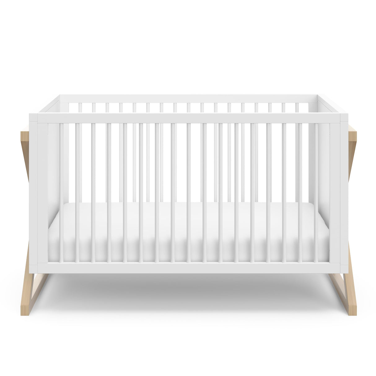 3-in-1 Convertible Crib (Driftwood) - Easily Converts to Toddler Bed & Daybed, 3-Position A