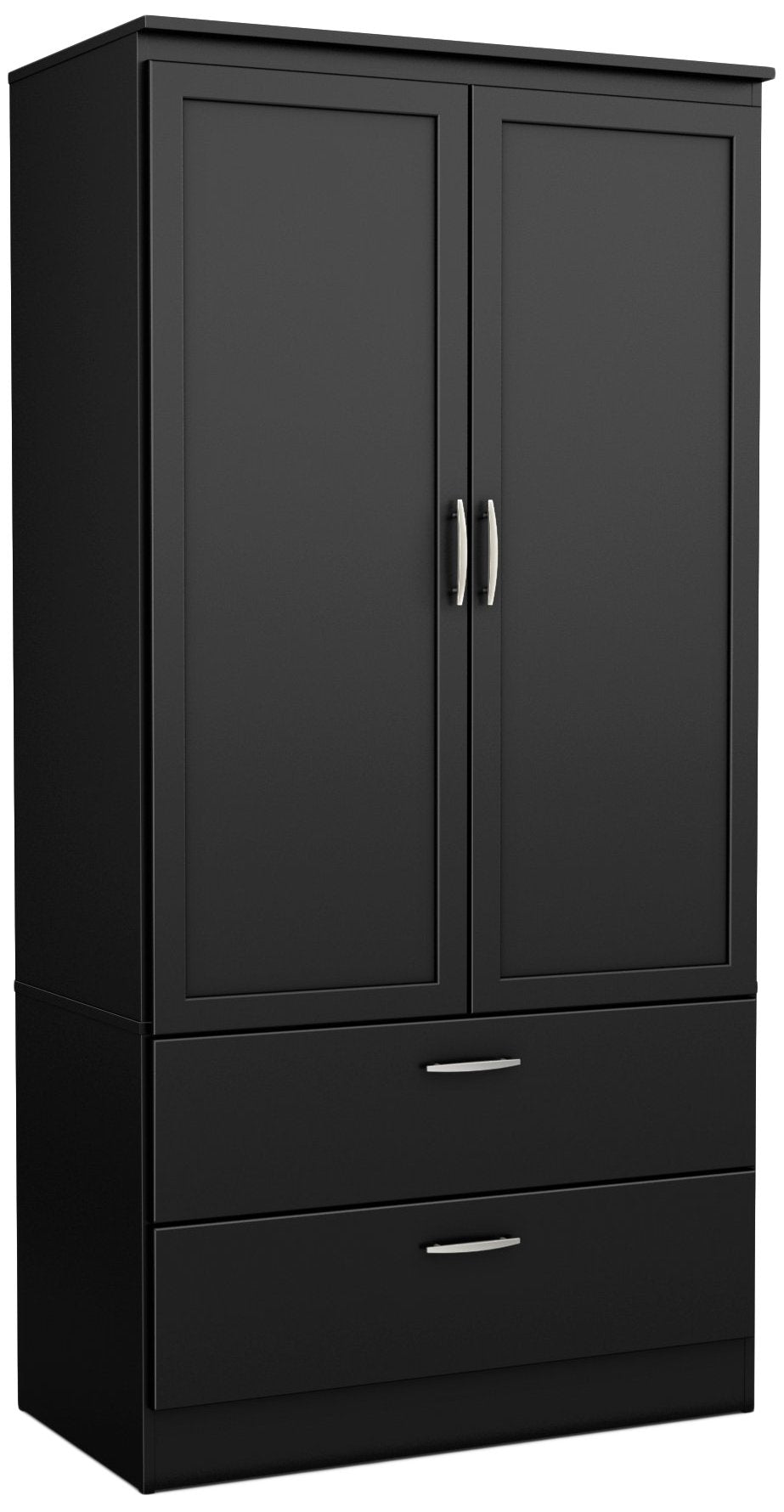 Acapella Wardrobe Armoire, Pure Black