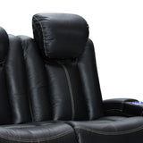 Home Theater Seating - Living Room - Leather Gel - Power Recline - Power Headrests